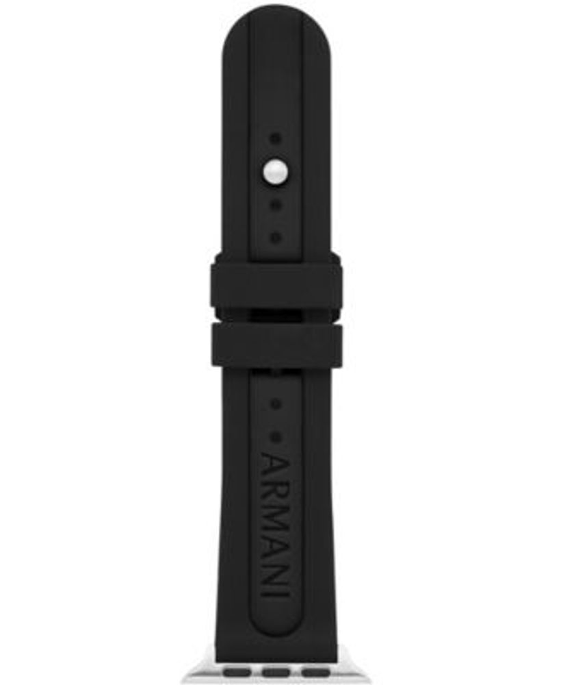 Giotto Dibondon søsyge svælg A|X Armani Exchange Men's Black Silicone Band for Apple Watch, 42mm, 44mm,  45mm | Foxvalley Mall