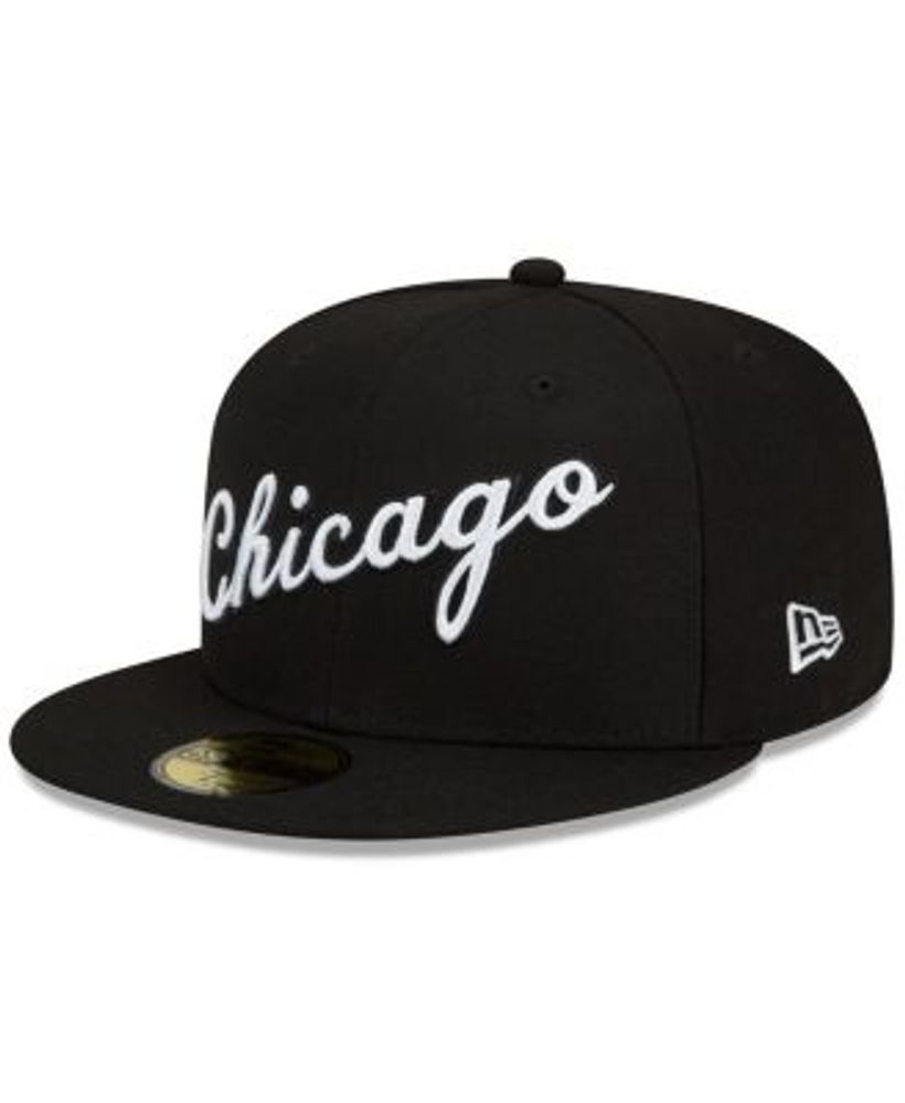 Men's Black, White Chicago Bulls 2021/22 City Edition Alternate 59Fifty Fitted Hat