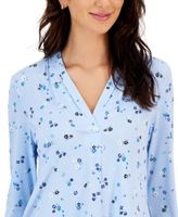 Petite Printed 3/4-Sleeve Blouse, Created for Macy's