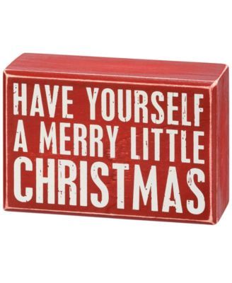 Have Yourself A Merry Little Christmas Box Sign Sock Set, 3 Piece