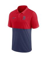 Nike Men's White, Navy Boston Red Sox Rewind Stripe Polo Shirt