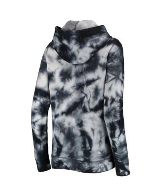 Women's New Era Black Pittsburgh Steelers Tie Dye Fleece Full-Zip Hoodie