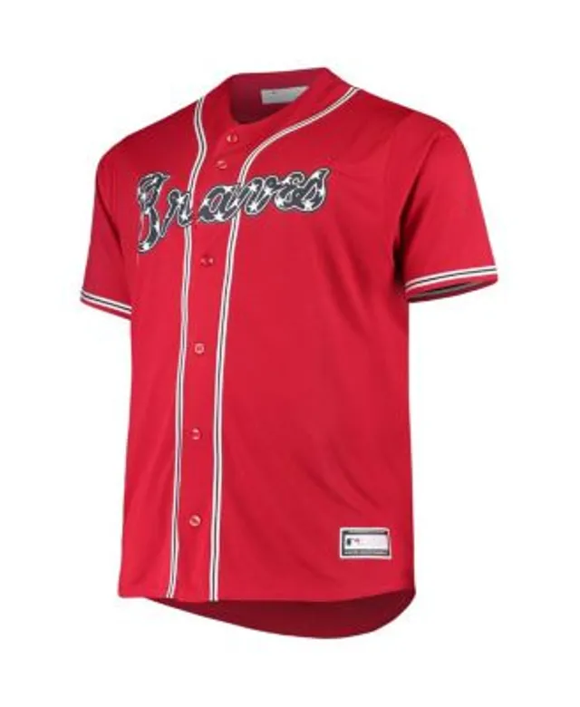 Men's Atlanta Braves Red Big & Tall Replica Alternate Team Jersey