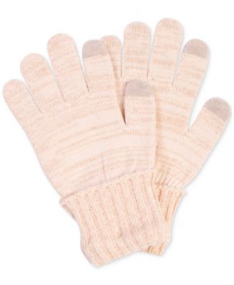Women's Solid Shine Tech-Tip Gloves, Created for Macy's