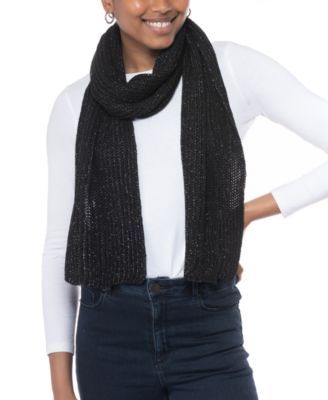 Women's Solid Shine Ribbed Scarf, Created for Macy's