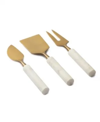 Gold Cheese Tools with Handles Set, 3 Pieces