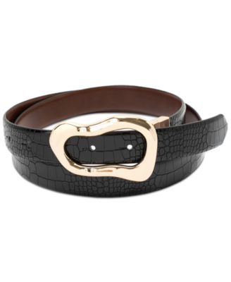 I.N.C. International Concepts® Abstract Buckle Reversible Belt, Created for Macy's