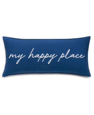 My Happy Place Decorative Pillow, 14" x 30", Created for Macy's