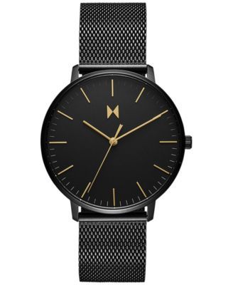 Men's Legacy Black Stainless Steel Mesh Bracelet Watch, 42mm