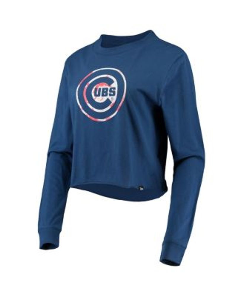 Women's Chicago Cubs New Era White Colorblock T-Shirt