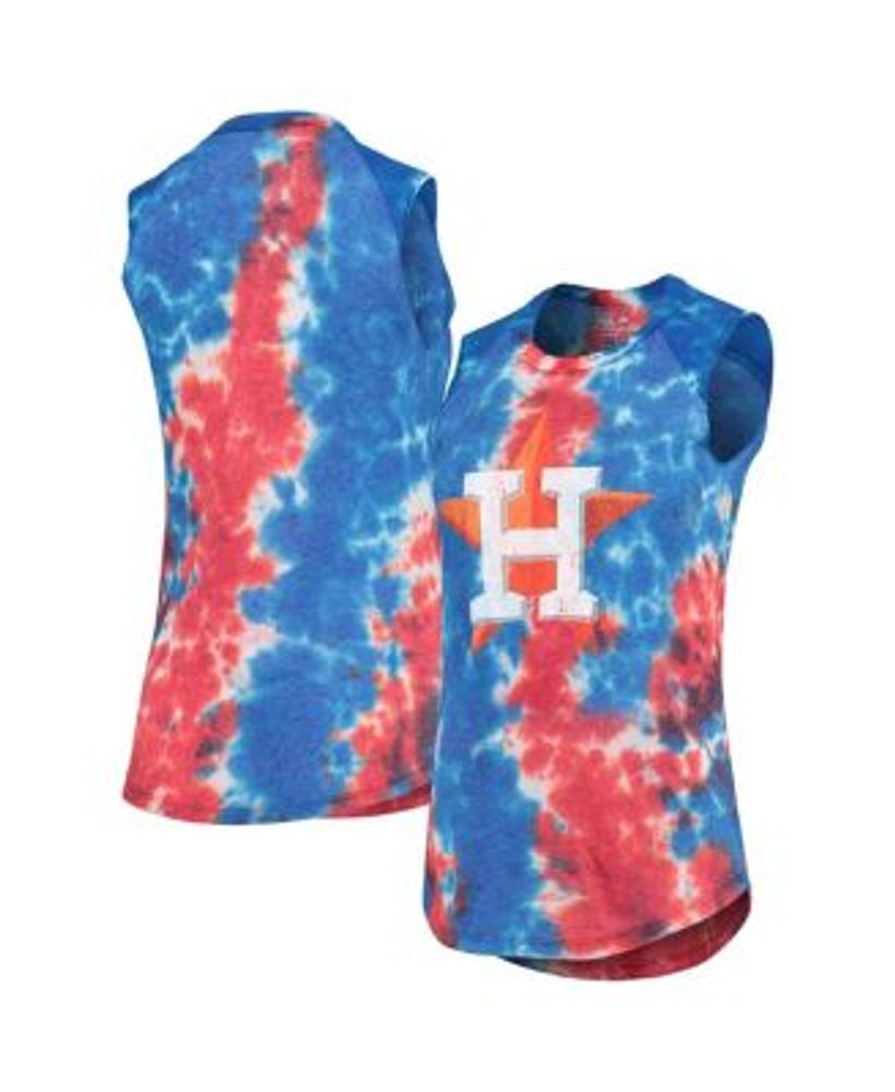 Youth Royal Texas Rangers Tie-Dye T-Shirt Size: Large