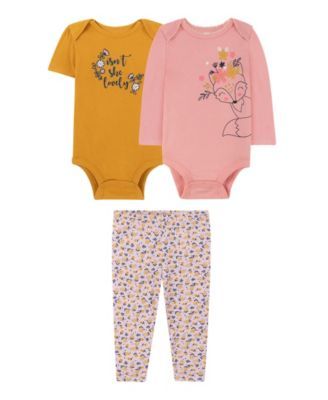 Girls Playette Pant and Bodysuits, 3 Piece Set