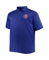 Profile Men's White and Royal Chicago Cubs Big Tall Sublimated Polo Shirt