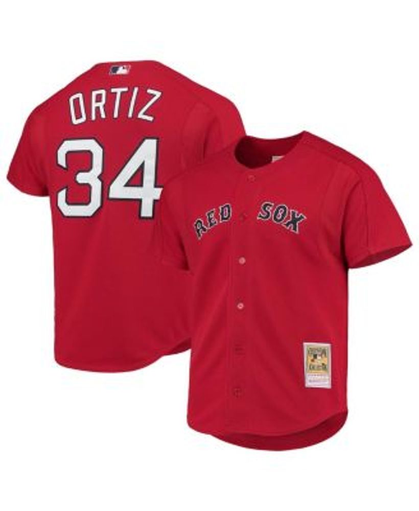 Youth Mitchell & Ness David Ortiz Navy Minnesota Twins Cooperstown Collection Mesh Batting Practice Jersey