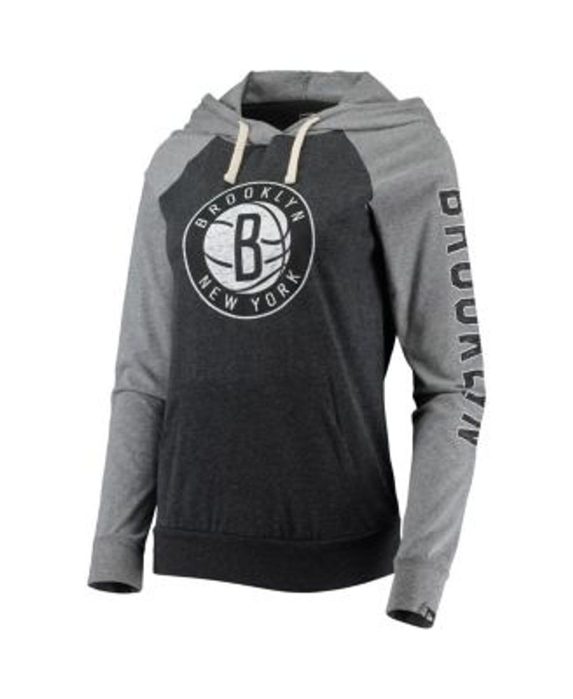 Brooklyn Nets FISLL Women's French Terry Pullover Hoodie - Gray