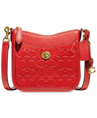 COACH Polished Pebbled Leather Cassie Crossbody 19 - Macy's