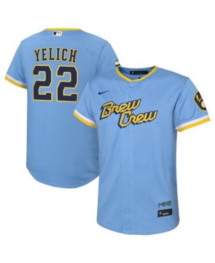 Milwaukee Brewers Nike Youth 2022 City Connect Replica Team Jersey - Powder  Blue