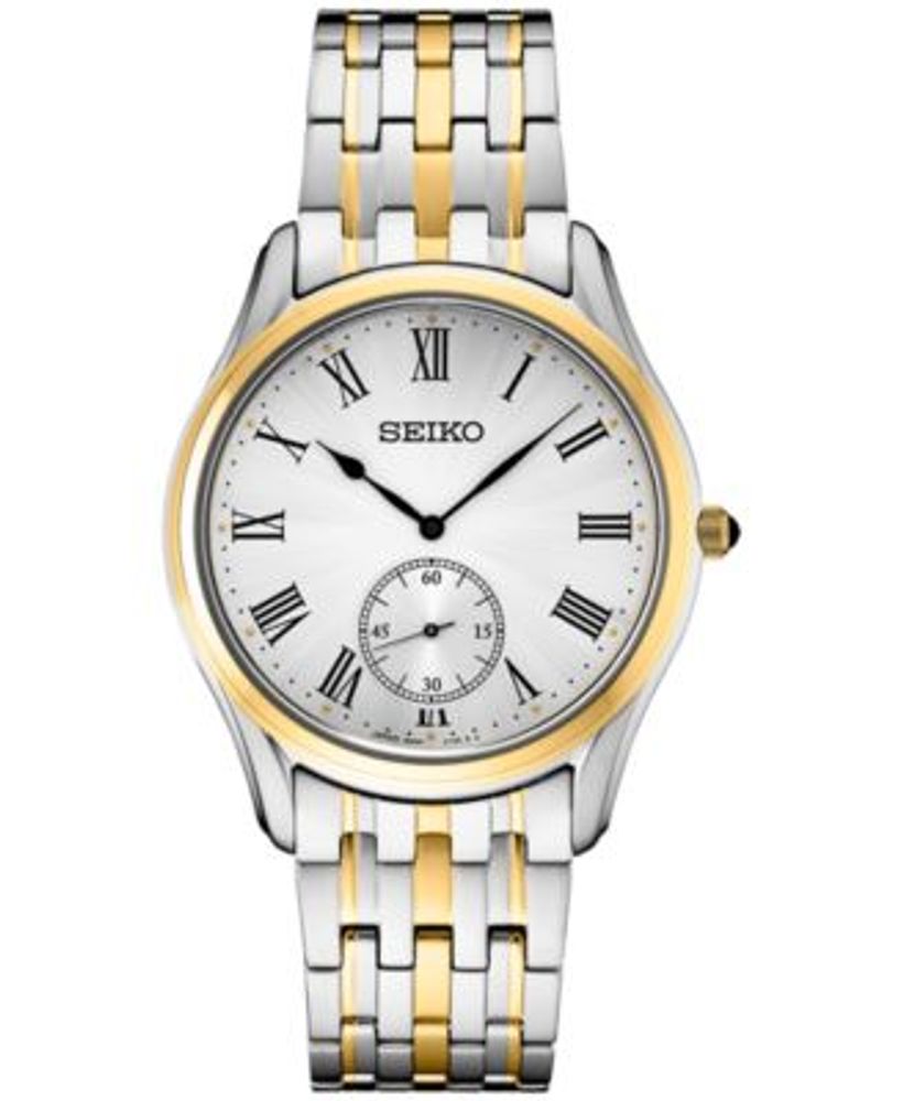 Seiko Men's Analog Essentials Two-Tone Stainless Steel Bracelet Watch 39mm  | Fairlane Town Center