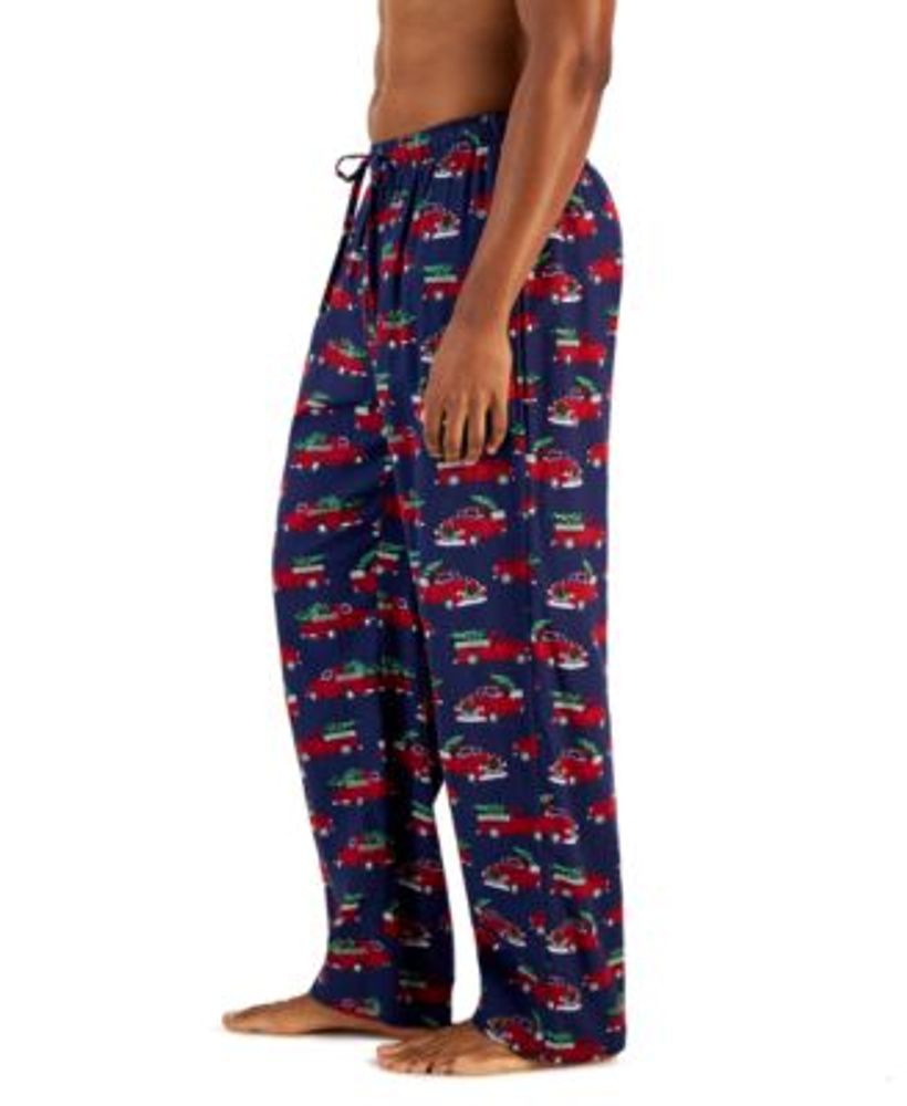 Men's Classic Truck & Christmas Tree Flannel Pajama Pants, Created for Macy's