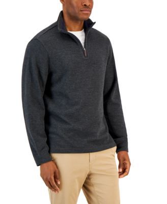 Men's Classic Fit French Rib Quarter-Zip Sweater, Created for Macy's