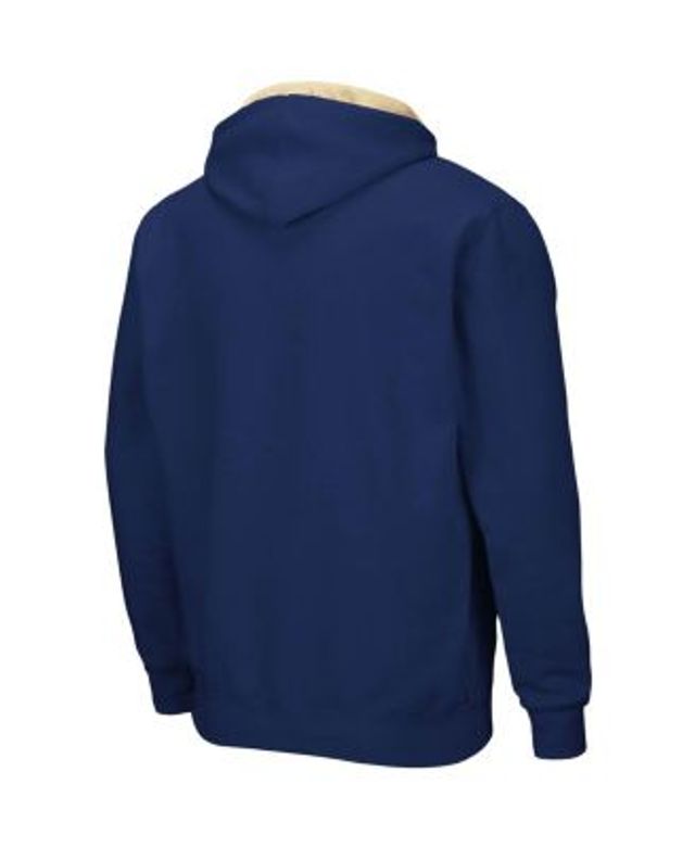 Profile Men's Navy, Red Atlanta Braves Big and Tall Yoke Full-Zip Hoodie