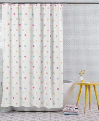 Tufted Dot Shower Curtain, 72" x 72", Created for Macy's