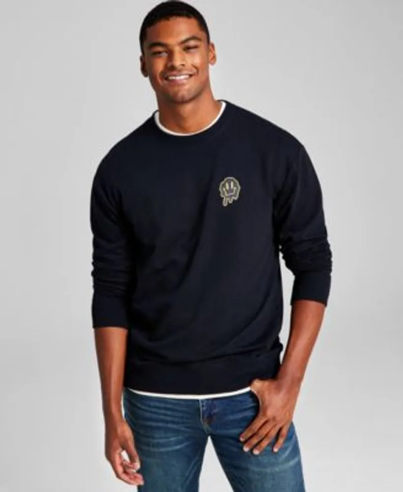 smiley face patch sweatshirt