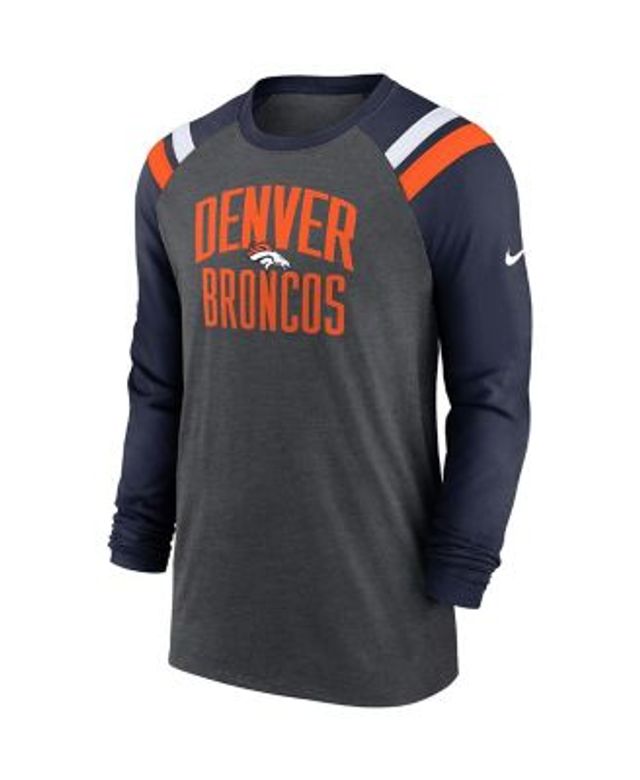 Men's Nike Heather Navy Denver Broncos Team Tri-Blend T-Shirt Size: Small