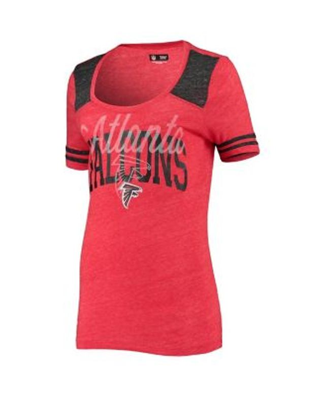 New Era Women's Atlanta Falcons Burnout Red T-Shirt