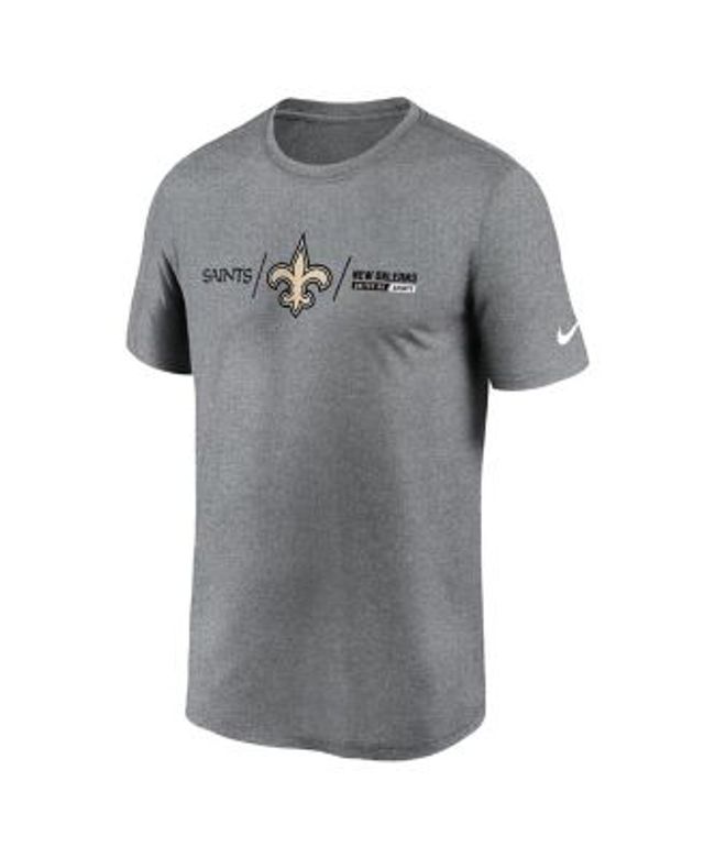 Men's Nike Black New Orleans Saints Sideline Velocity Athletic Stack Performance T-Shirt Size: Small