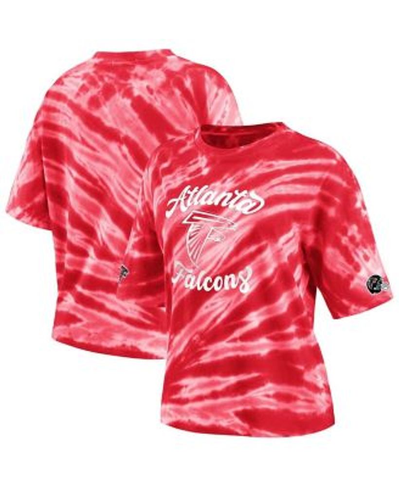 New Era Women's Red and White Atlanta Falcons Athletic Varsity Lace-Up Long  Sleeve T-shirt