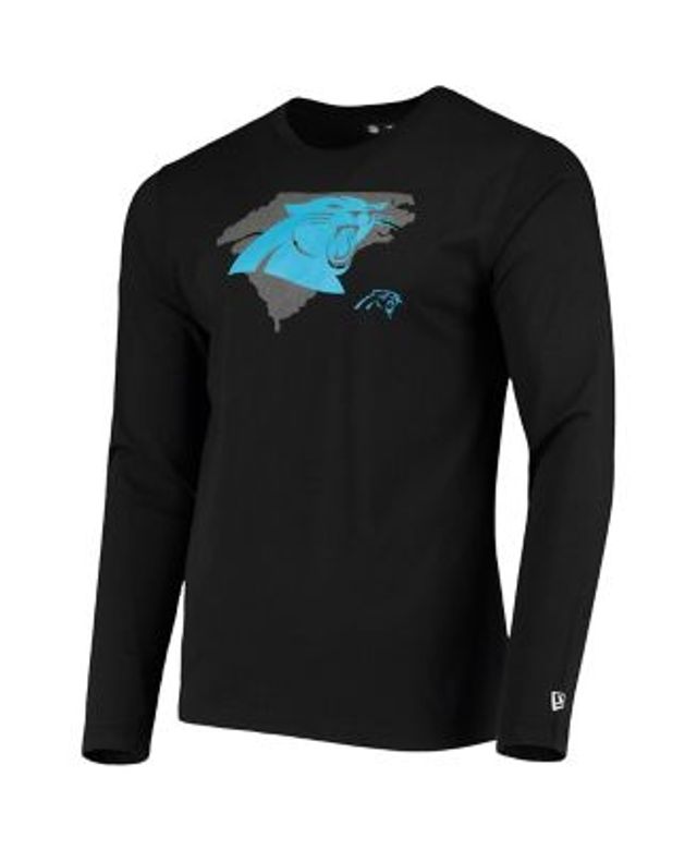 Men's Refried Apparel Black/Blue Carolina Panthers Upcycled Angle Long Sleeve T-Shirt, Size: Small