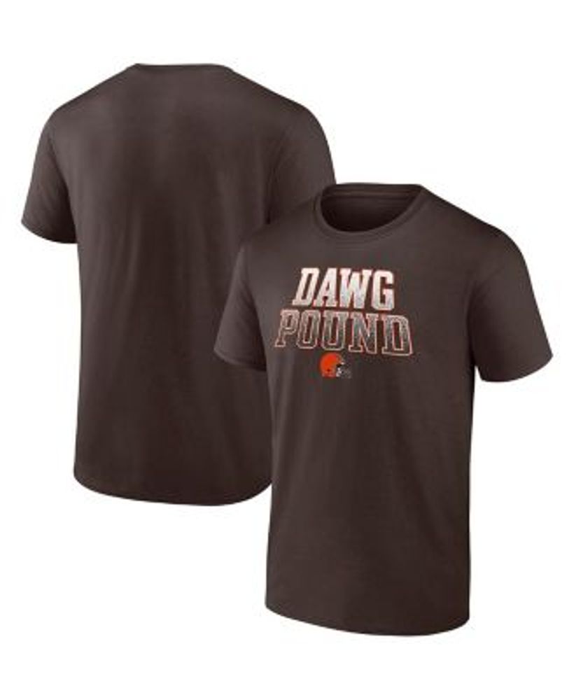 Fanatics Men's Branded Brown Cleveland Browns Dawg Pound Heavy Hitter T- shirt