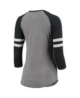 Women's Nike Black New Orleans Saints Fashion 3/4-Sleeve Raglan T-Shirt Size: Small