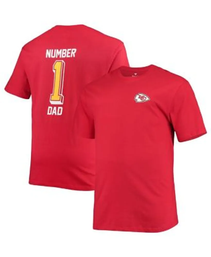 Fanatics Men's Branded Red Kansas City Chiefs Big and Tall #1 Dad 2-Hit T- shirt