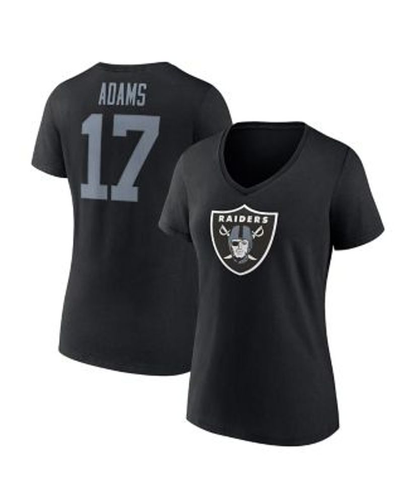 Fanatics Women's Branded Davante Adams Black Las Vegas Raiders Player Icon  Name and Number V-Neck T-shirt