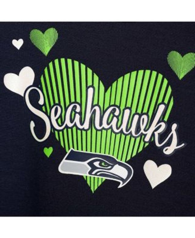 Outerstuff Girls Preschool College Navy Seattle Seahawks All Hearts Jersey Tri-Blend Dress