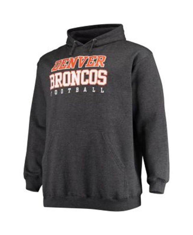 Men's Fanatics Branded Heathered Gray Denver Broncos Big & Tall Practice Long Sleeve T-Shirt