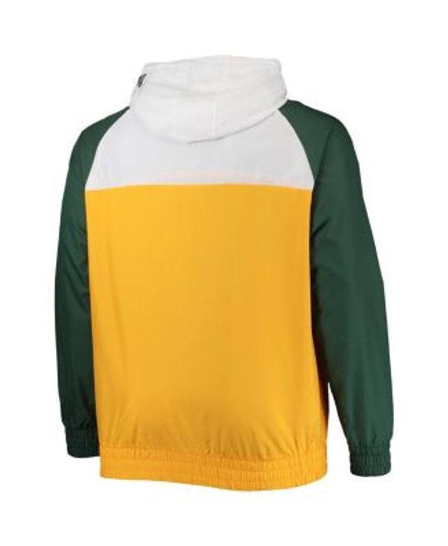 Men's Nike Green/Gold Green Bay Packers Sideline Player Quarter-Zip Hoodie Size: Medium