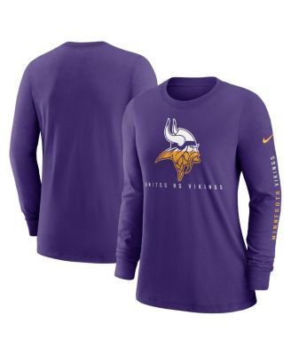 Women's Fanatics Branded Purple Minnesota Vikings 2022 NFC North Division  Champions Divide & Conquer Long Sleeve V-Neck T-Shirt