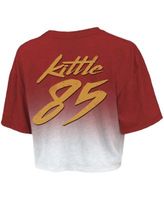 Women's San Francisco 49ers George Kittle Scarlet/White Drip-Dye