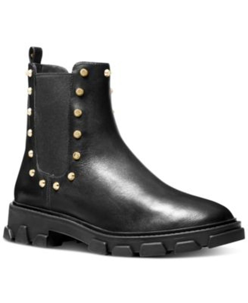 Michael Kors Women's Ridley Studded Lug-Sole Chelsea Booties | Hawthorn Mall