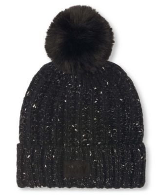 Women's Speckle Faux Fur Pom Hat