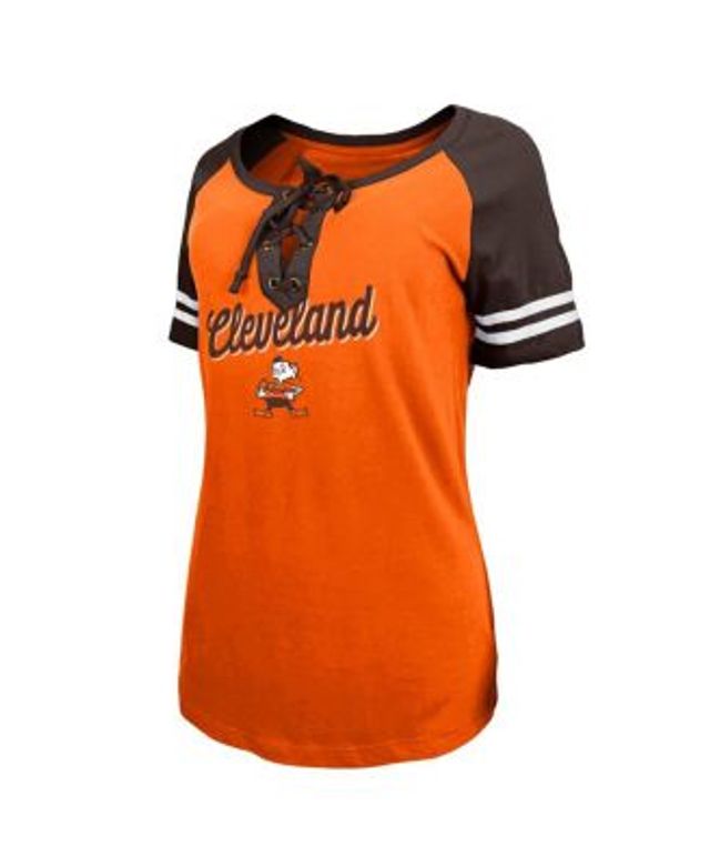 Nike Women's Fashion (NFL Cleveland Browns) 3/4-Sleeve T-Shirt in Brown, Size: Large | NKNW560R93-06O