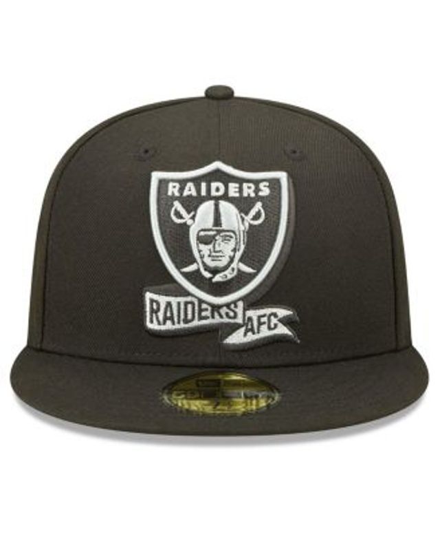 Las Vegas Raiders New Era 2022 Sideline 59FIFTY Fitted Hat - Cream/Black