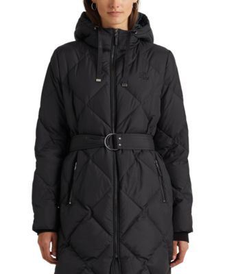 Michael Kors Women's Belted Hooded Down Puffer Coat | Montebello Town Center