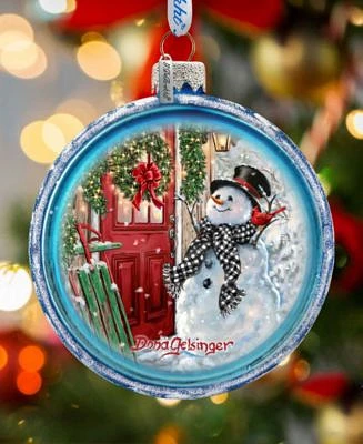 Happy Snowman Holiday Ornament