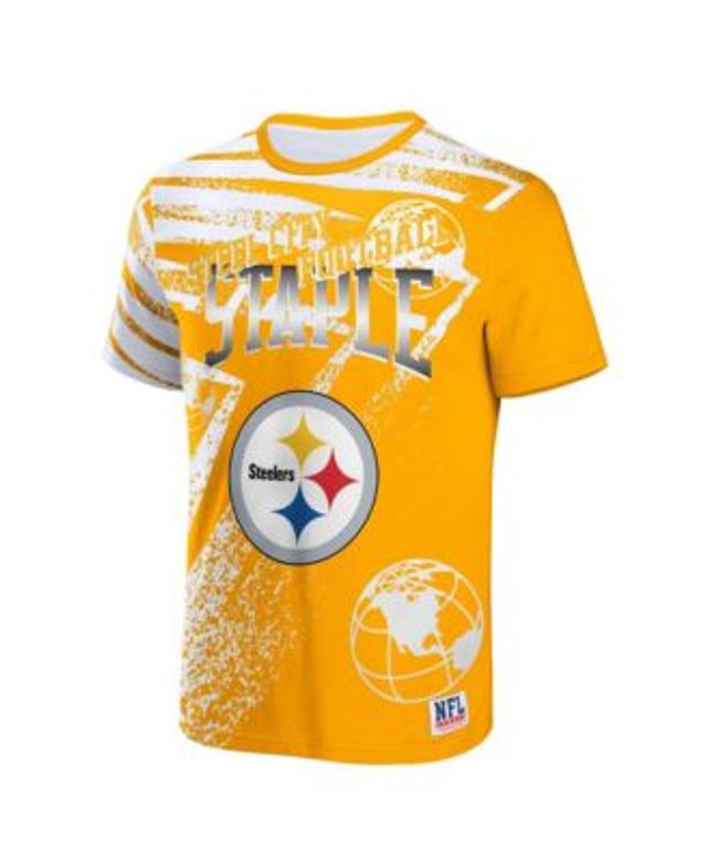 NFL Properties Men's NFL X Staple Yellow Pittsburgh Steelers Core Long  Sleeve Jersey Style T-shirt