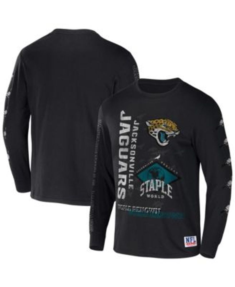 Men's NFL x Staple Black Seattle Seahawks World Renowned Long Sleeve T-Shirt