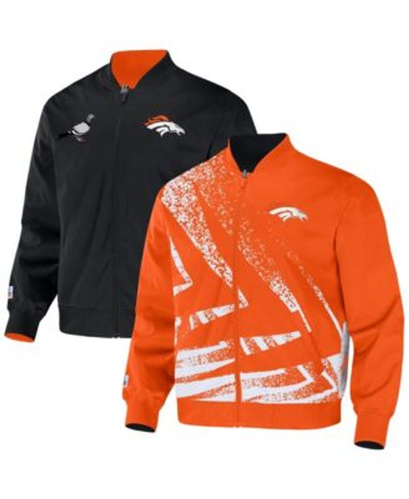 NFL Properties Men's NFL X Staple Orange Denver Broncos Embroidered  Reversable Nylon Jacket